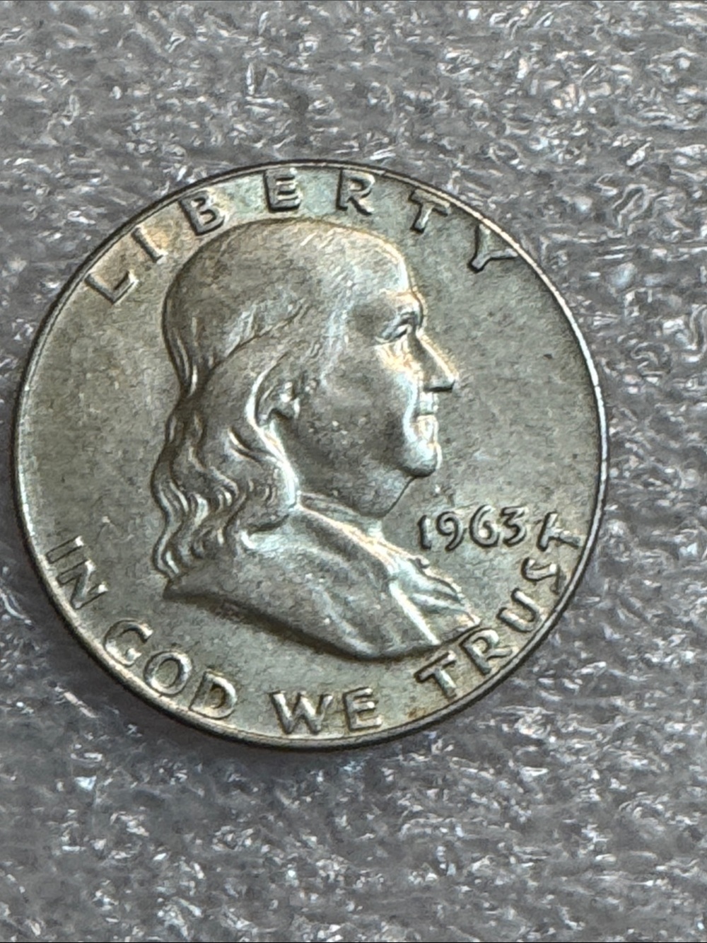 Silver Franklin Half Dollar Coin - 1963